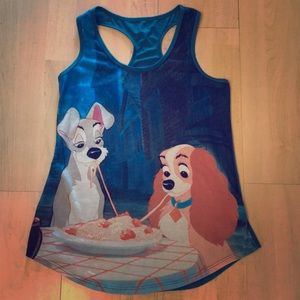 Lady and the Tramp Disney Tank Top Size Small